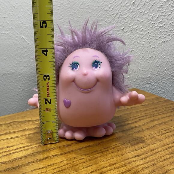 Vintage Playskool Baby Fondly Snugglebumms Pink Purple Hair Squeaker 1984 - Read - Picture 6 of 8